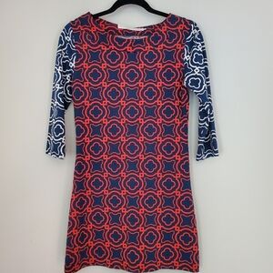 Tracy Negoshian Lattice Pattern Dress